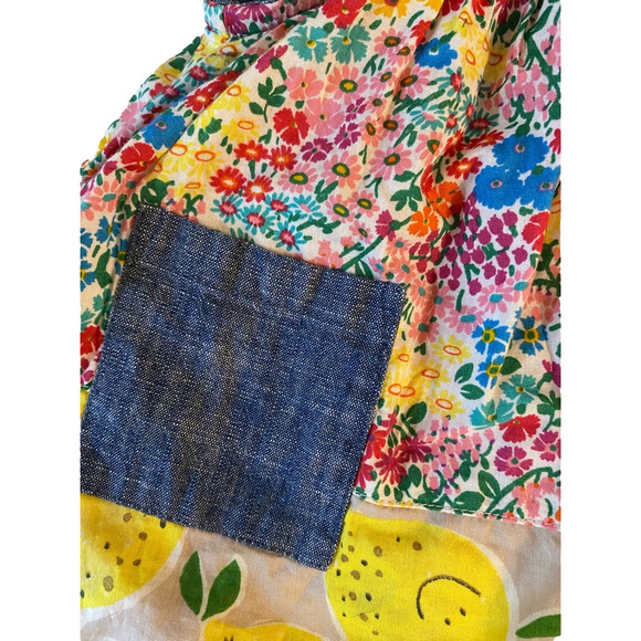 Next 6-9 month denim and floral 2 piece dress and short set - Picture 4 of 10